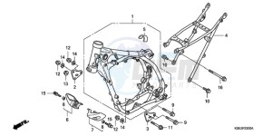 CRF150RB9 Europe Direct - (ED / T19) drawing FRAME BODY