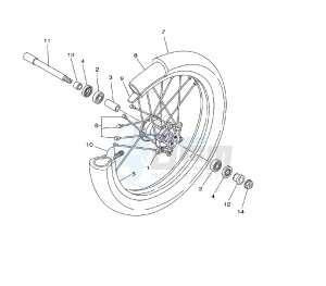 YZ LC 125 drawing FRONT WHEEL