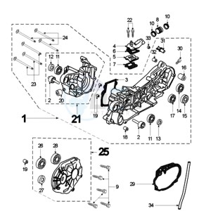 ELYSEO 100 FR drawing CRANKCASE