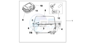 NC700XDC drawing TOP BOX 45L