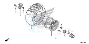 TRX680FAF TRX680 Europe Direct - (ED) drawing REAR WHEEL