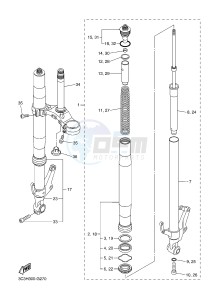 FZ1-N FZ1 (NAKED) 1000 (1ECA) drawing FRONT FORK