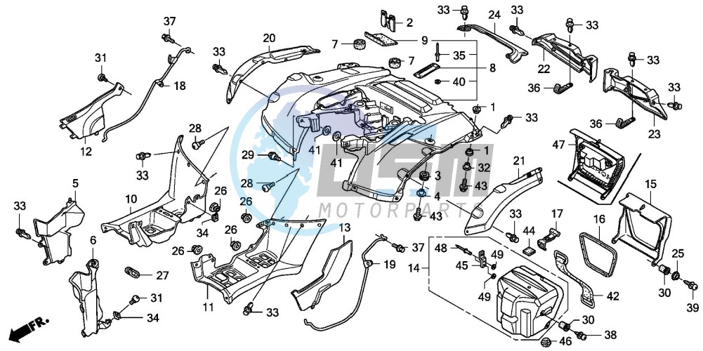 REAR FENDER (TRX500FA5/6/7/8)