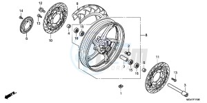 CBR600FB drawing FRONT WHEEL