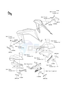 KSF 450 B [KFX450R MONSTER ENERGY] (B8F-B9FB) B9F drawing REFLECTORS-- CN- -