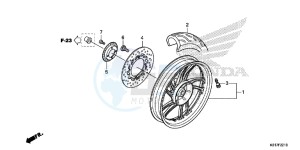 SH125AD SH125i UK - (E) drawing REAR WHEEL