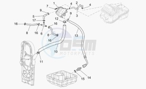 Breva V 1100 IE IE drawing Blow-by system