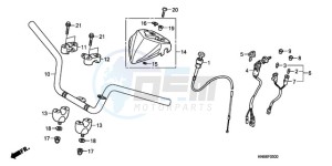 TRX250X9 Australia - (U) drawing HANDLE PIPE