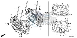 TRX500FE1G TRX500 Europe Direct - (ED) drawing CRANKCASE