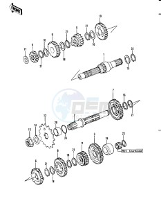 KLT 250 A [KLT250] (A1) [KLT250] drawing TRANSMISSION -- 82 A1- -