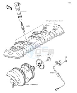 Z1000 ABS ZR1000GFF FR GB XX (EU ME A(FRICA) drawing Ignition System