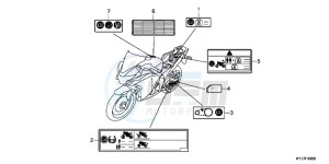 CBR250RB drawing CAUTION LABEL