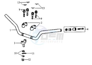 HUSKY - 125 cc drawing HANDLEBAR