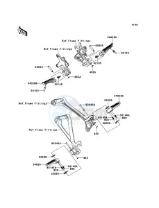 NINJA_ZX-10R ZX1000JCF FR XX (EU ME A(FRICA) drawing Footrests