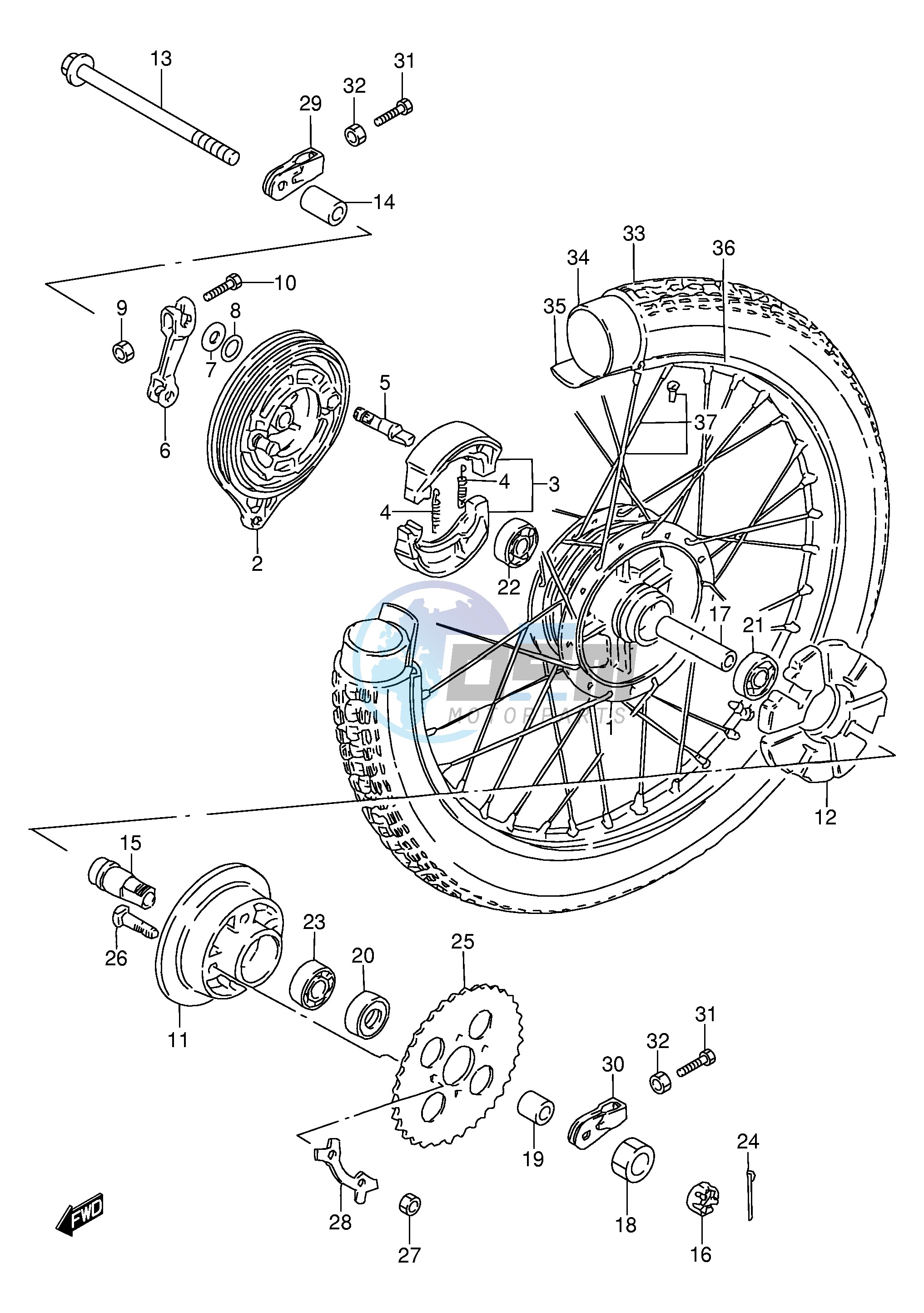 REAR WHEEL (P36)