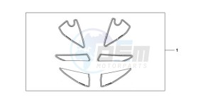 CBR600RA9 UK - (E / ABS) drawing KIT, RACING STICKER