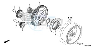 NC700DC Integra E drawing STARTING CLUTCH