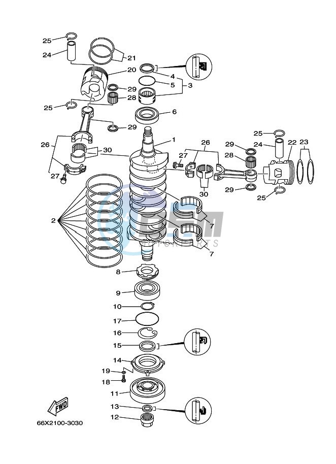 CRANKSHAFT--PISTON