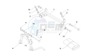 Scarabeo 50 2t (eng. Minarelli) drawing Central stand