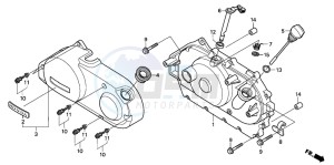 VT750CA drawing RIGHT CRANKCASE COVER