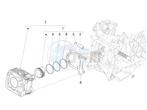 LIBERTY 150 150 IGET 4T 3V IE ABS (APAC) drawing Cylinder-piston-wrist pin unit