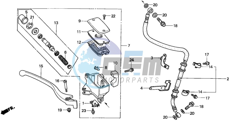 FR. BRAKE MASTER CYLINDER