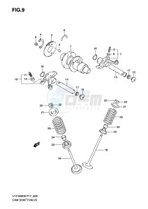 LT-F400 (P17) drawing CAMSHAFT - VALVE