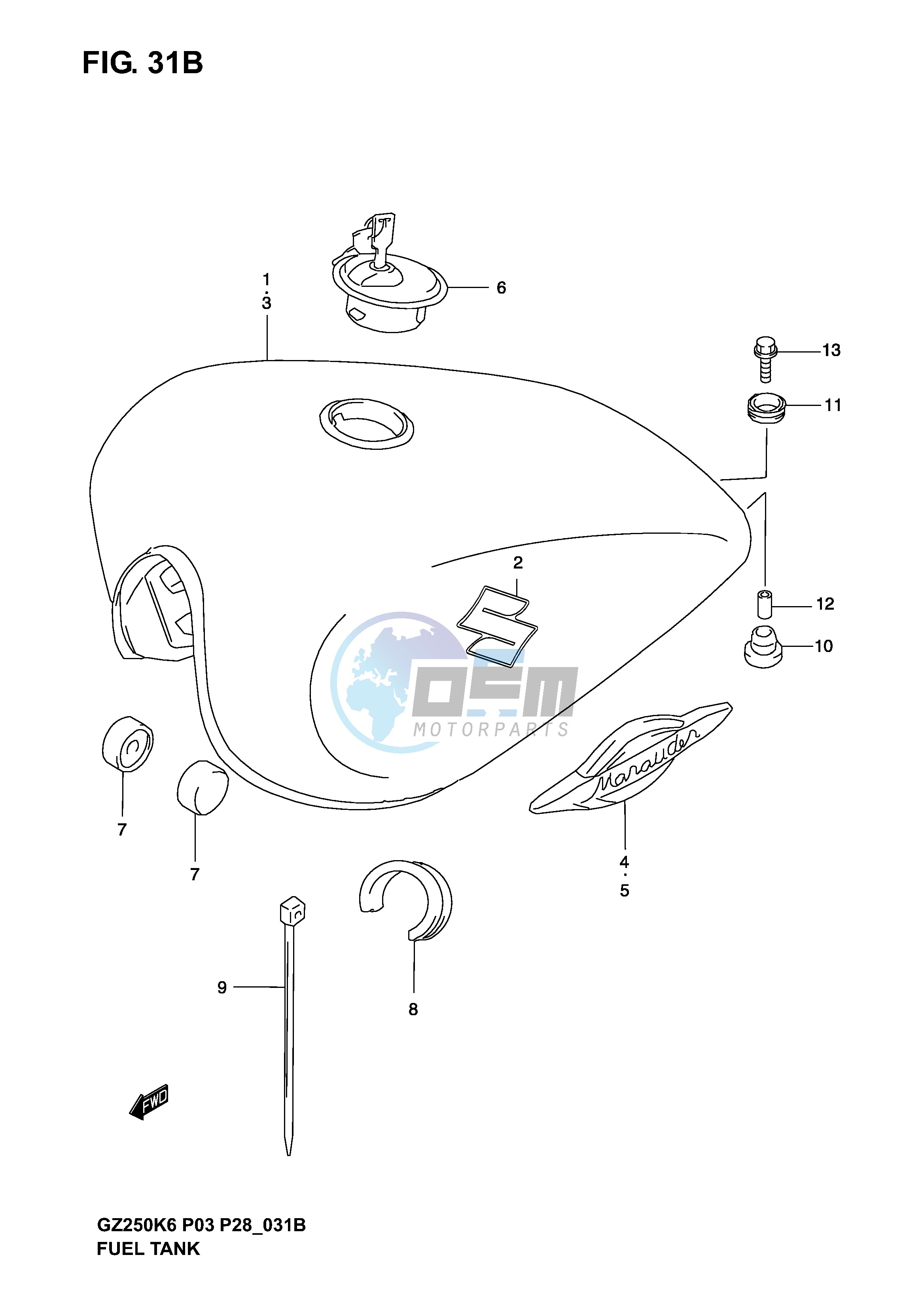 FUEL TANK (MODEL K5 K6)