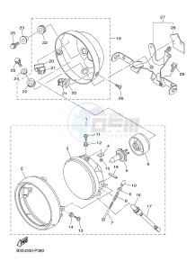 XVS950CR XV950R XV950 R-SPEC (B33A) drawing HEADLIGHT