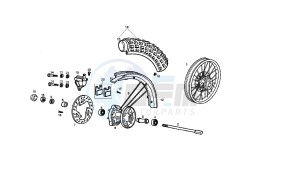 SENDA R X-RACE - 50 CC VTHSR1D1A EU2 drawing FRONT WHEEL