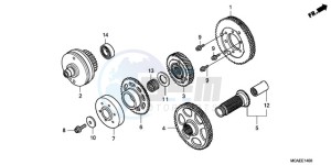 GL18009 Europe Direct - (ED) drawing PRIMARY DRIVE GEAR