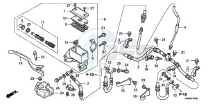 TRX250TMA U drawing FR. BRAKE MASTER CYLINDER