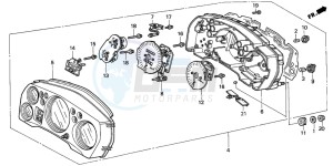 CBR1100XX SUPER BLACKBIRD drawing METER (V/W/X/Y)