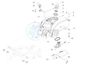 California 1400 Touring SE ABS 1380 USA CND drawing Benzinetank