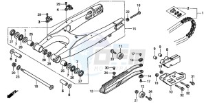 CR250R drawing SWINGARM