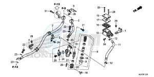 CBR650FAE CBR650FAE 2ED - (2ED) drawing REAR BRAKE MASTER CYLINDER (CBR650FA)