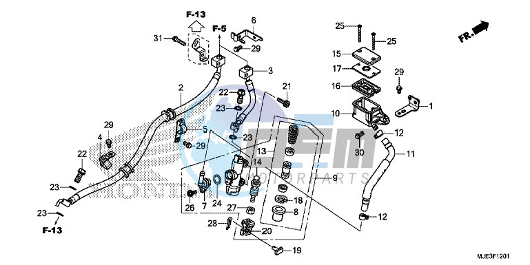 REAR BRAKE MASTER CYLINDER (CBR650FA)