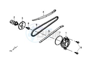 X'PRO 50 drawing CYLINDER HEAD COVER / CAMSHAFT CHAIN