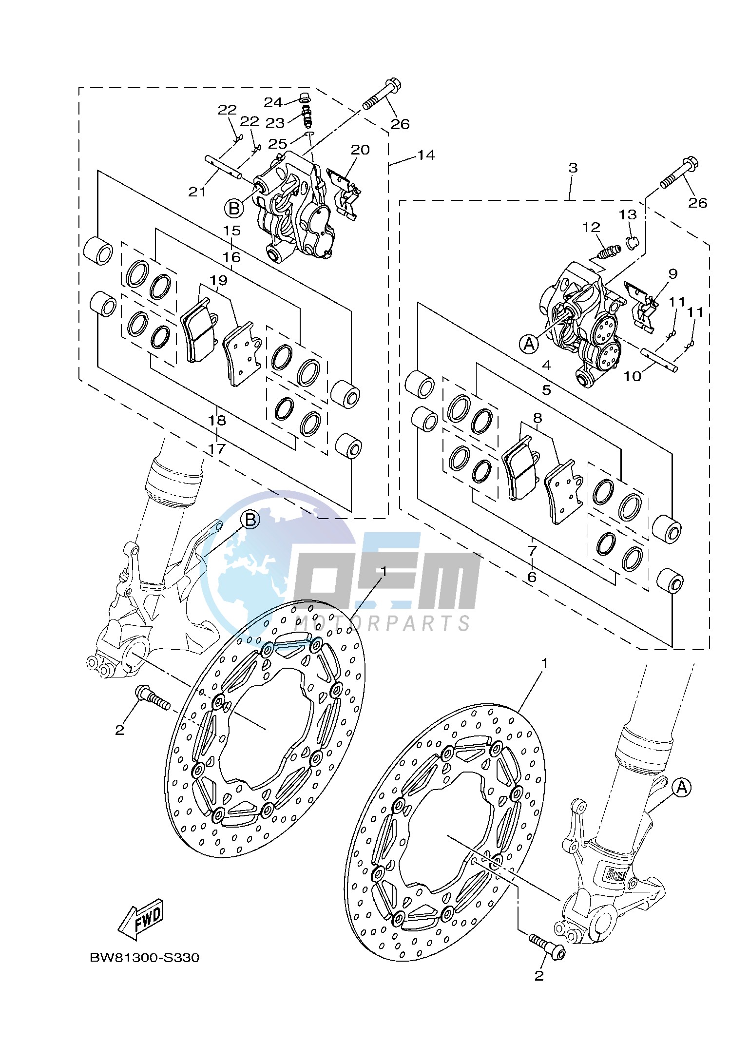 FRONT BRAKE CALIPER