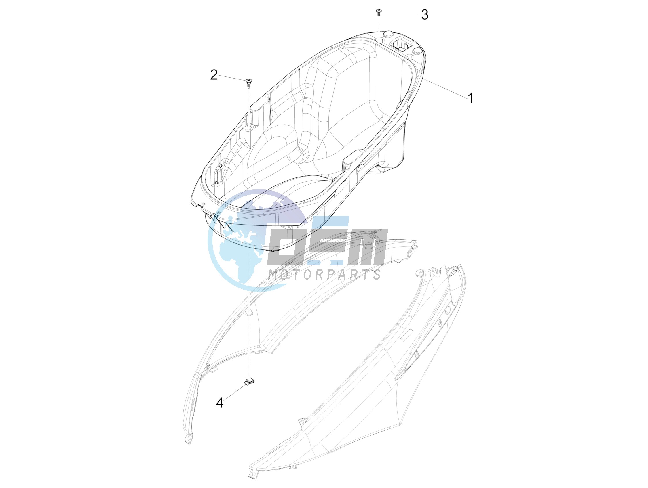 Helmet housing - Undersaddle