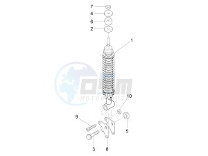 LXV 125 4T 3V E3 (APAC) drawing Rear suspension - Shock absorber/s