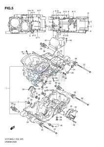 VLR1800 (E2) drawing CRANKCASE