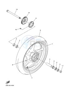 XJ6SA 600 DIVERSION (S-TYPE, ABS) (36DC) drawing FRONT WHEEL