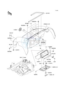 KAF 400 A [MULE 610 4X4] (A6F-AF) A9F drawing FRONT BOX