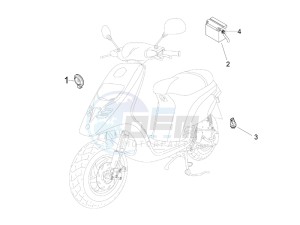 Typhoon 50 drawing Remote control switches - Battery - Horn