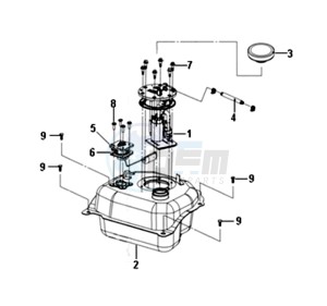 SYMPHONY ST 200i (L8) EU drawing OIL TANK