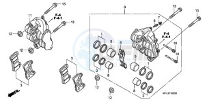 CBR1000RR9 BR / MME - (BR / MME) drawing FRONT BRAKE CALIPER