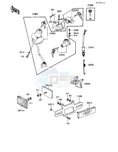 KZ 650 H [CSR] (H3) [CSR] drawing IGNITION SWITCH_LOCKS_REFLECTORS -- 83 H3- -