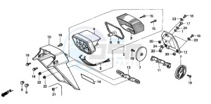 SH50D SCOOPY drawing TAILLIGHT/REAR FENDER (B/E/F/IT/N/PO)