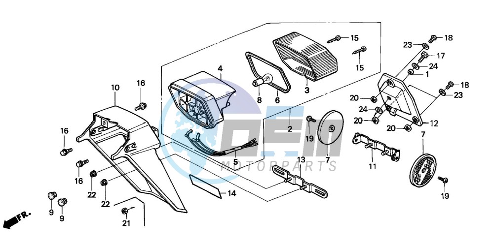 TAILLIGHT/REAR FENDER (B/E/F/IT/N/PO)